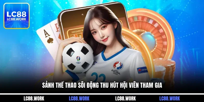 Sảnh thể thao sôi động thu hút hội viên tham gia TẠI LC88